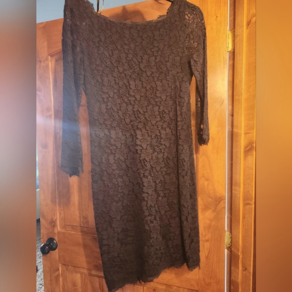 Stunning Designer Navy Blue Lace Dress - Diane von Furstenberg